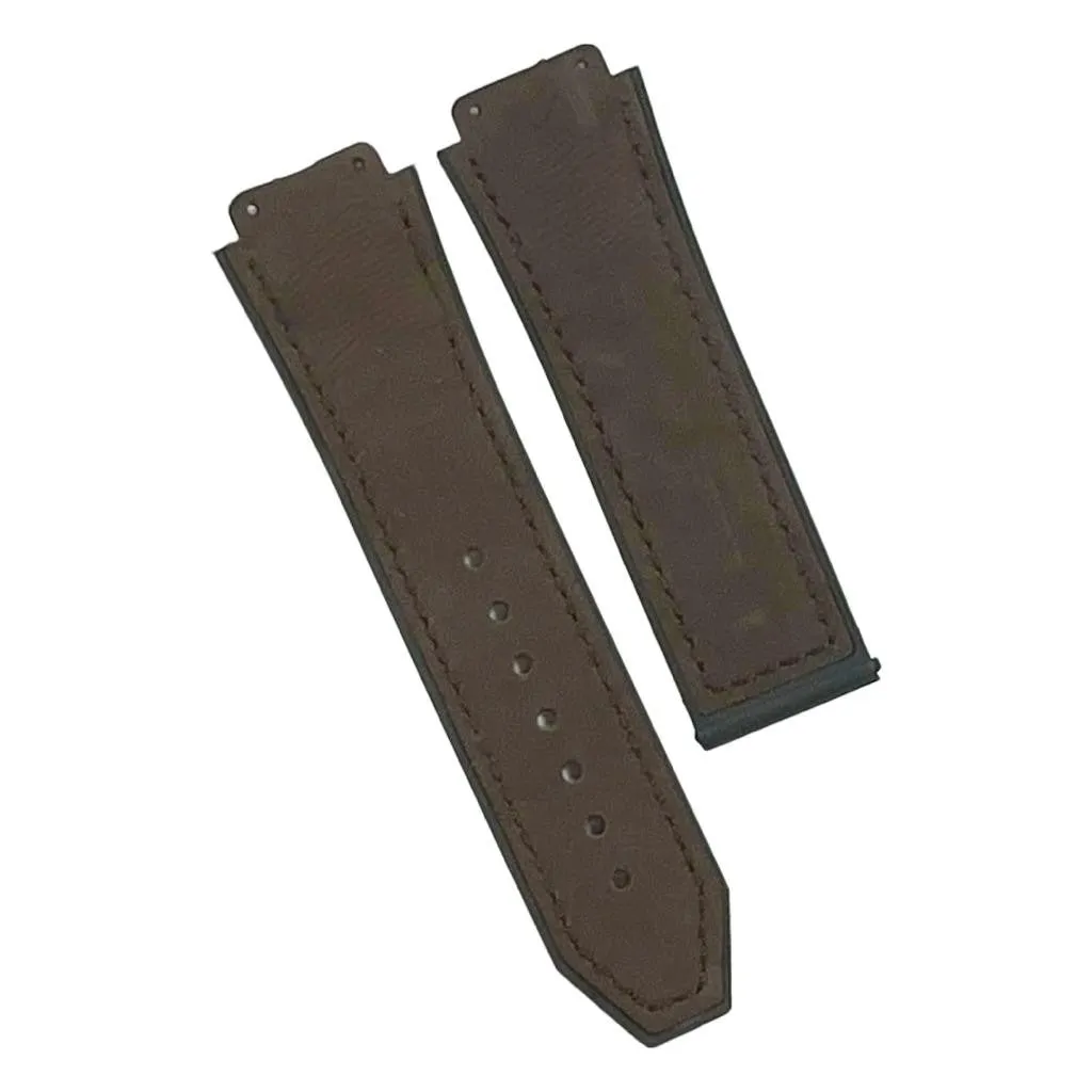 19X22MM MULTICOLORS PLAIN MATTE SUEDE LEATHER RUBBER WATCH BAND  FITS FOR HUBLOT