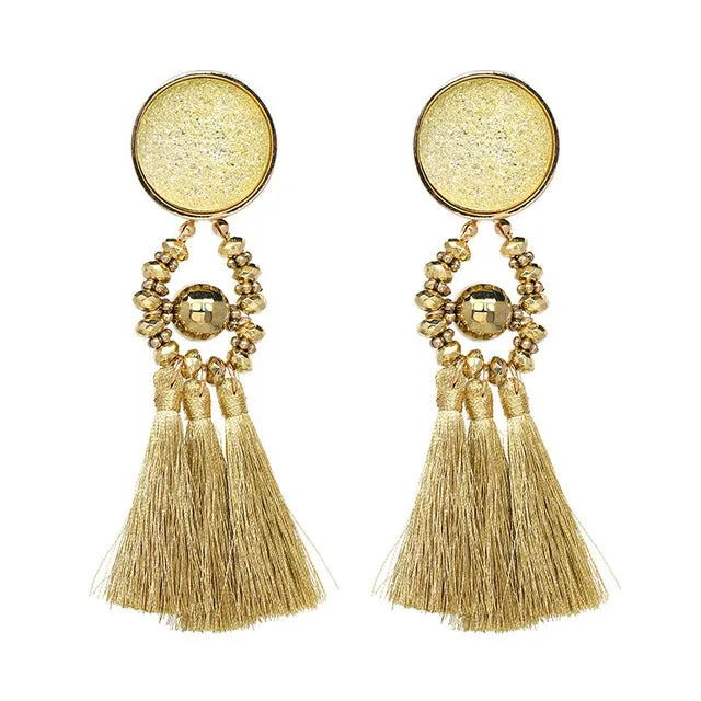 2018 Brincos Women Brand Boho Drop Dangle Fringe Earring Vintage ethnic Statement tassel earrings fashion jewelry