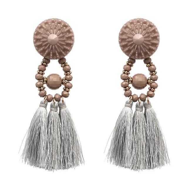 2018 Brincos Women Brand Boho Drop Dangle Fringe Earring Vintage ethnic Statement tassel earrings fashion jewelry