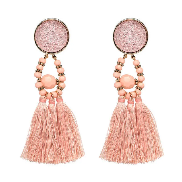 2018 Brincos Women Brand Boho Drop Dangle Fringe Earring Vintage ethnic Statement tassel earrings fashion jewelry