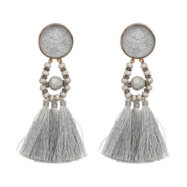 2018 Brincos Women Brand Boho Drop Dangle Fringe Earring Vintage ethnic Statement tassel earrings fashion jewelry