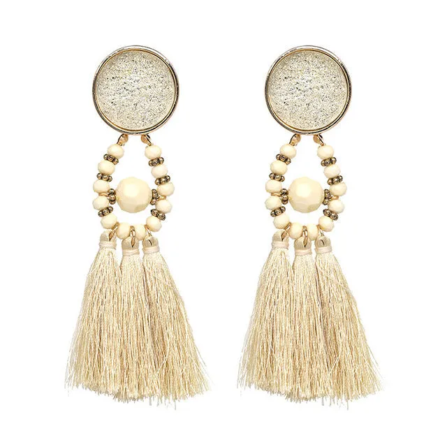 2018 Brincos Women Brand Boho Drop Dangle Fringe Earring Vintage ethnic Statement tassel earrings fashion jewelry