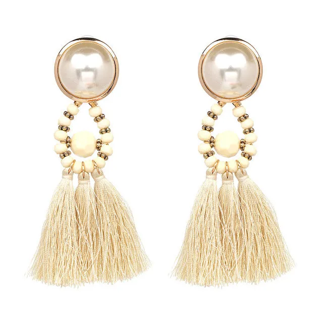 2018 Brincos Women Brand Boho Drop Dangle Fringe Earring Vintage ethnic Statement tassel earrings fashion jewelry