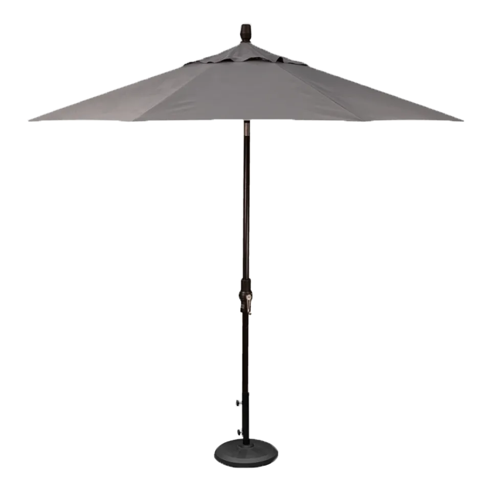 9' STARLUX MARKET UMBRELLA, CANVAS COAL