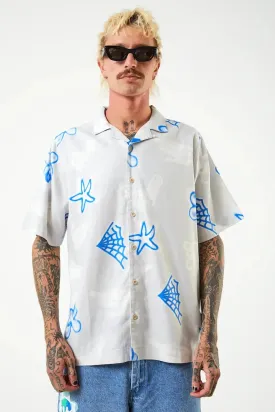 Afends planetary hemp cuban ss shirt - smoke