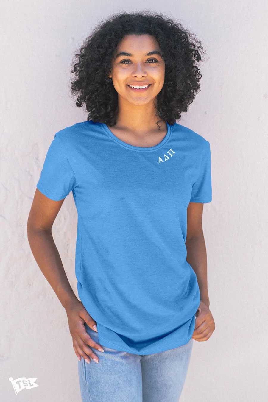 Alpha Delta Pi Classic Collar Print Tee