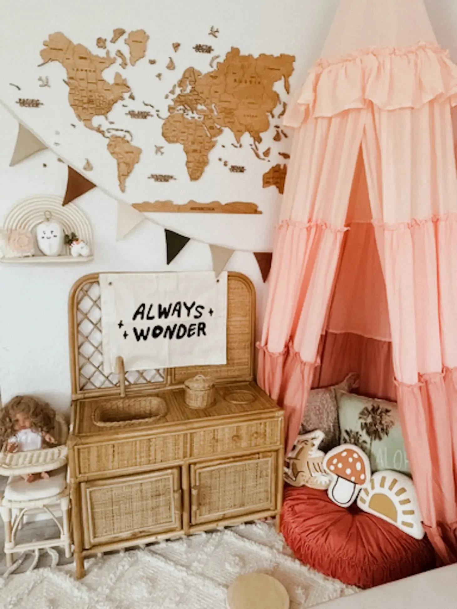 Always Wonder Canvas Banner by Imani Collective