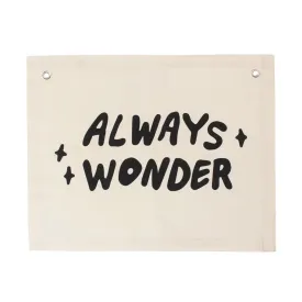 Always Wonder Canvas Banner by Imani Collective