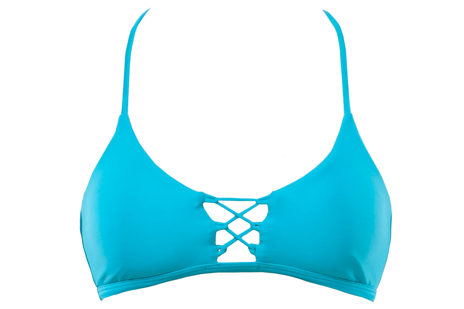 Aqua | Lace Up Swim Top