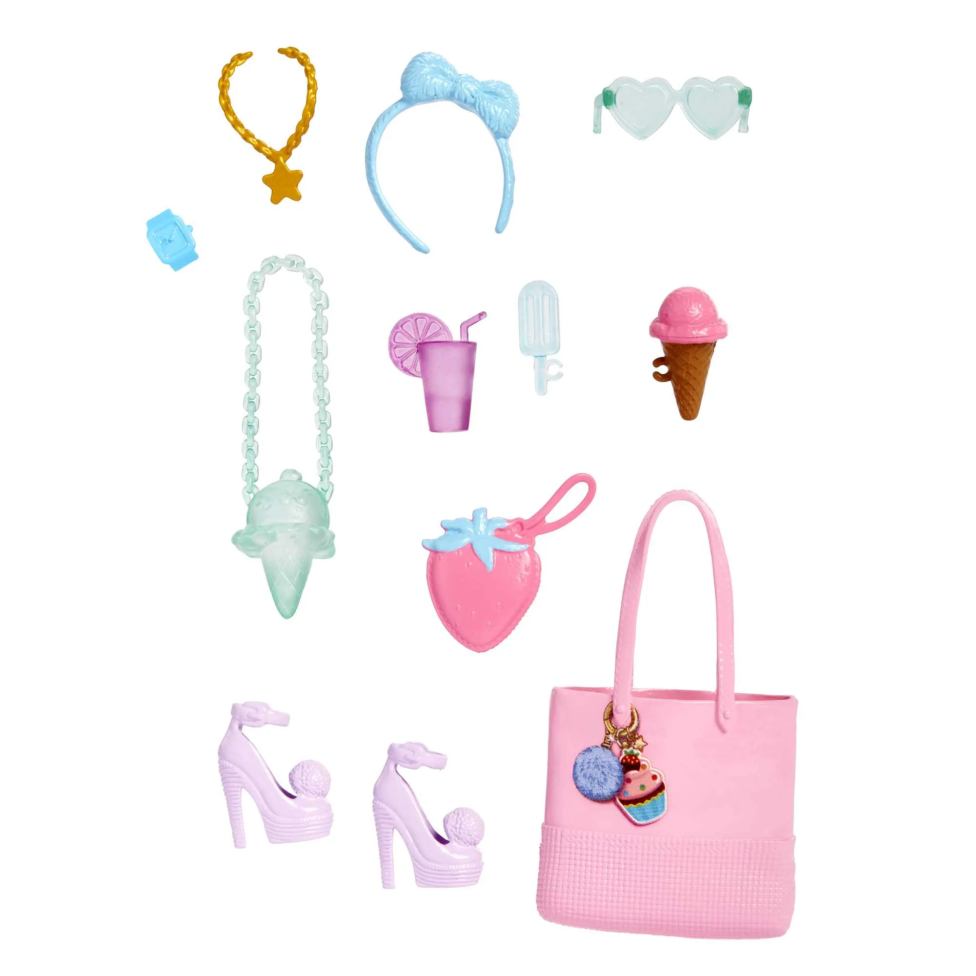 Barbie Accessories, Storytelling Pack For Barbie Dolls, Dessert theme