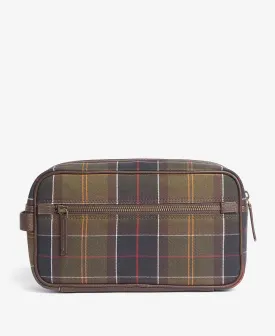 Barbour Tartan & Leather Washbag