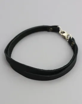 Black Leather Bracelet, (1pc)