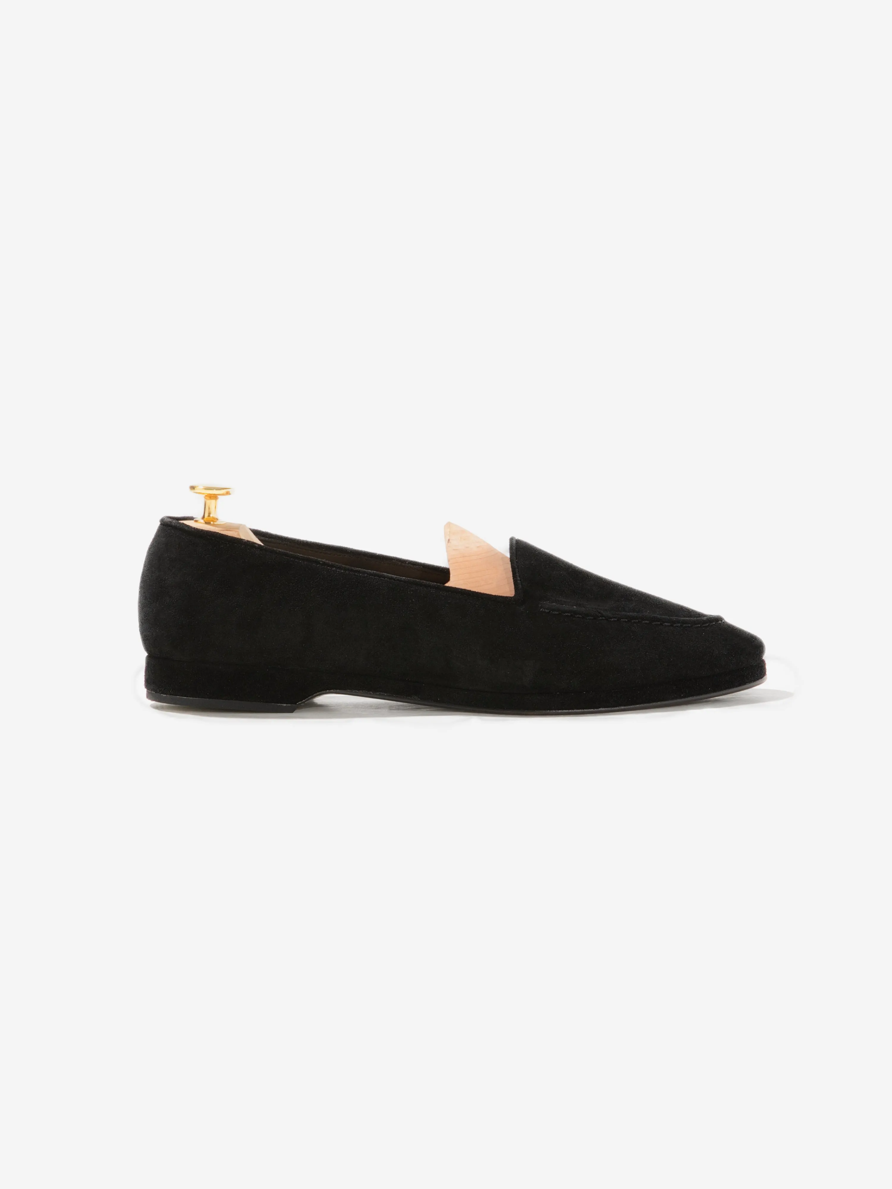 Black Suede Belgian Loafers