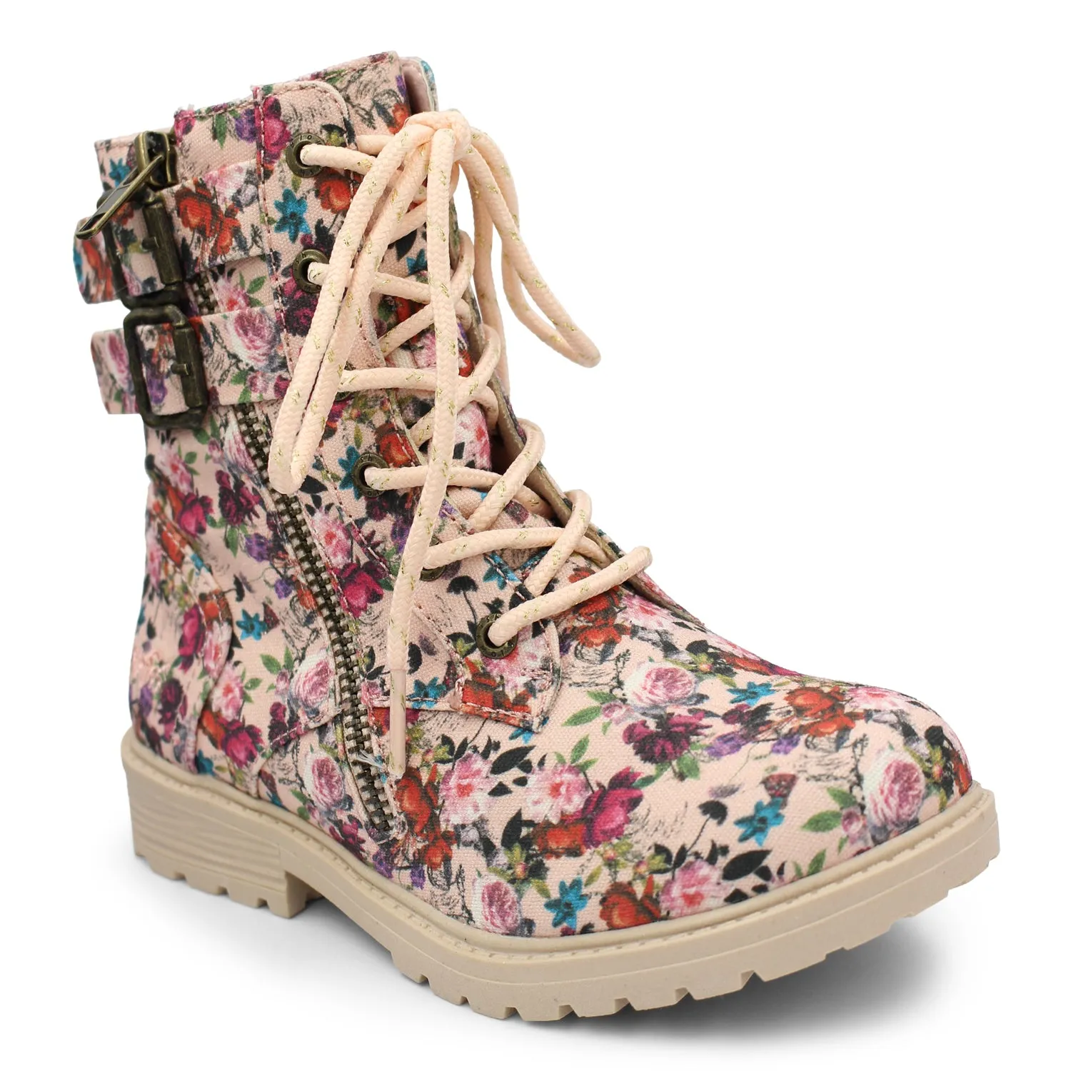 Blowfish Rya Print Boot- Pink Anastasia (Kids)