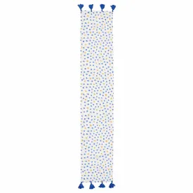 Bohemian Linens Dot Blue/Gold Runner