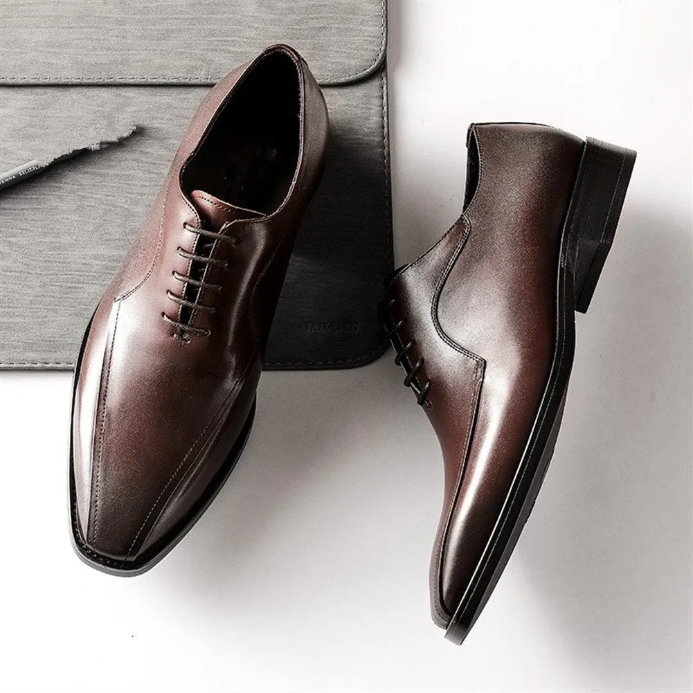 Burnished Square Toe Derby for Men