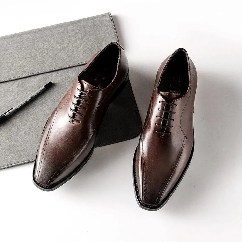 Burnished Square Toe Derby for Men