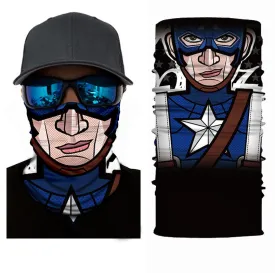 Captain America Style Mask Motorcycle Biker Scarf Face Neck Bandana Ski Paintball Snood