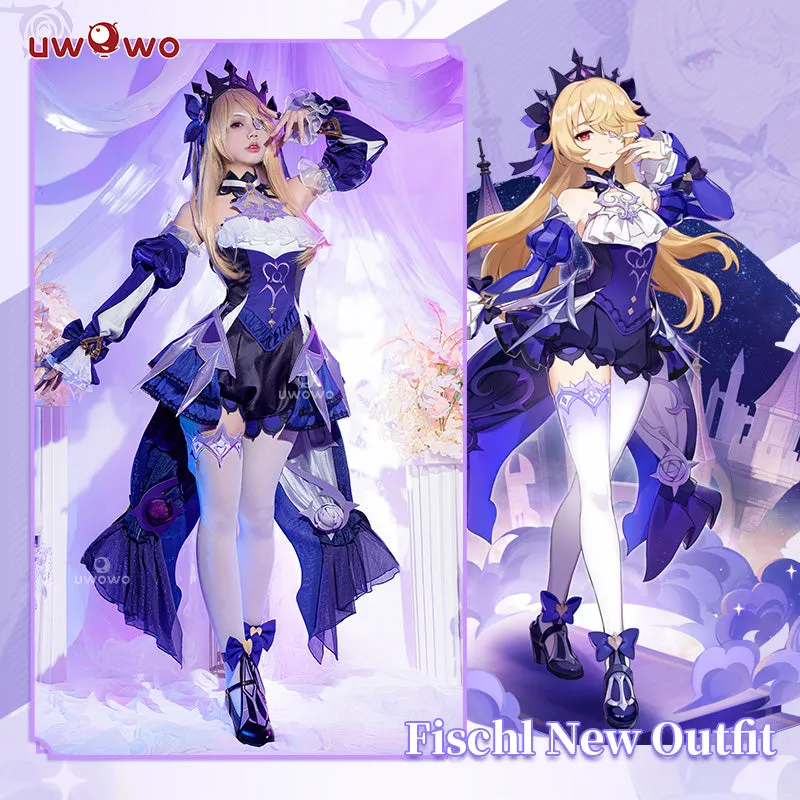 【Clearance】[Last Batch] Uwowo Genshin Impact: Fischl Amy Gothic Electro New Skin Mondstadt Cosplay Costume