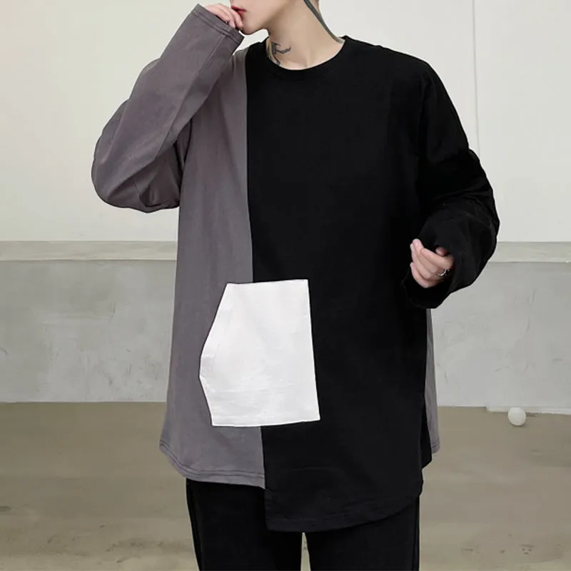 Color Block Casual Long Sleeve T-Shirt