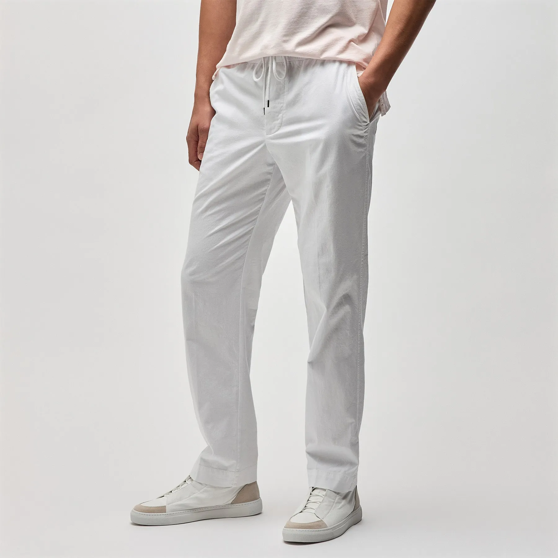 Cotton Linen Work Pant - White