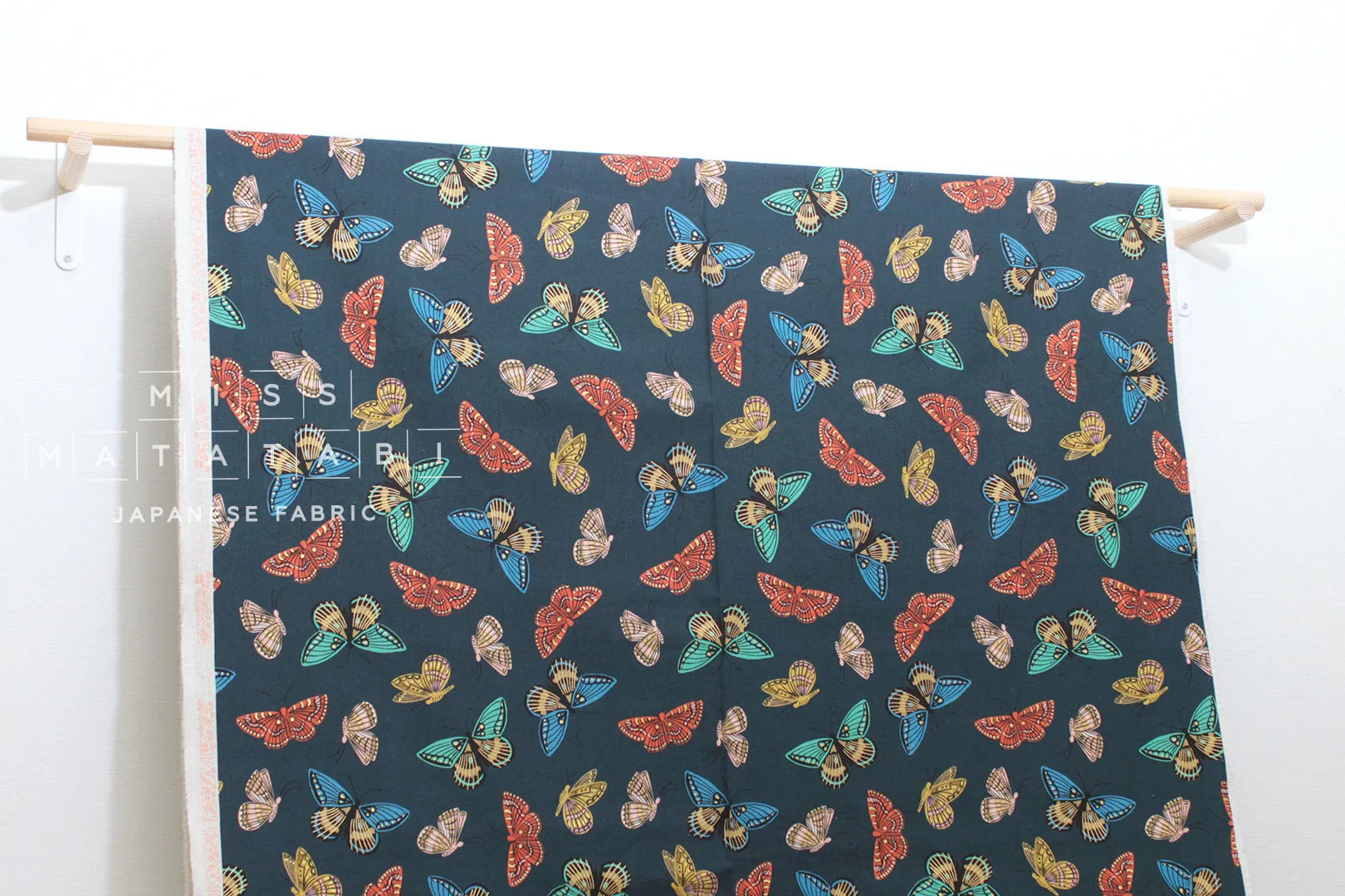 Cotton   Steel English Garden canvas - monarch navy - 50cm