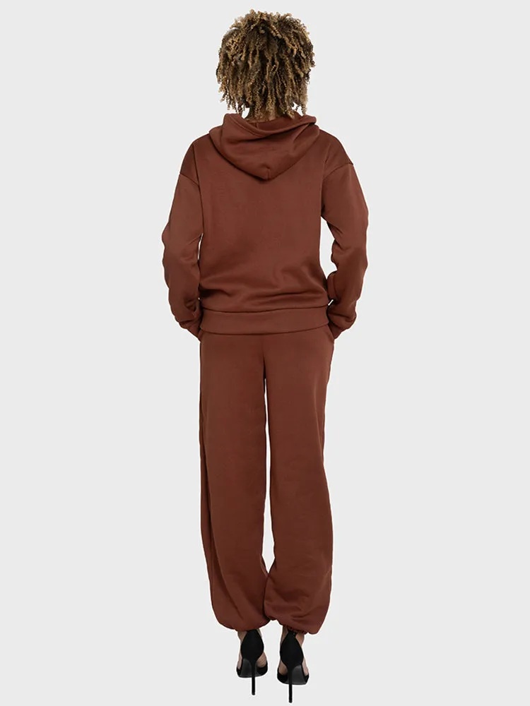 Cushy Brown Rust Sweatsuit