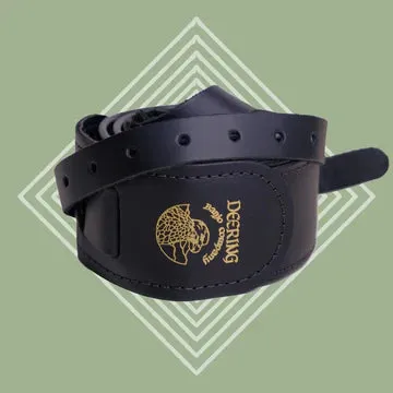 DEERING EAGLE LOGO LEATHER CRADLE BANJO STRAP