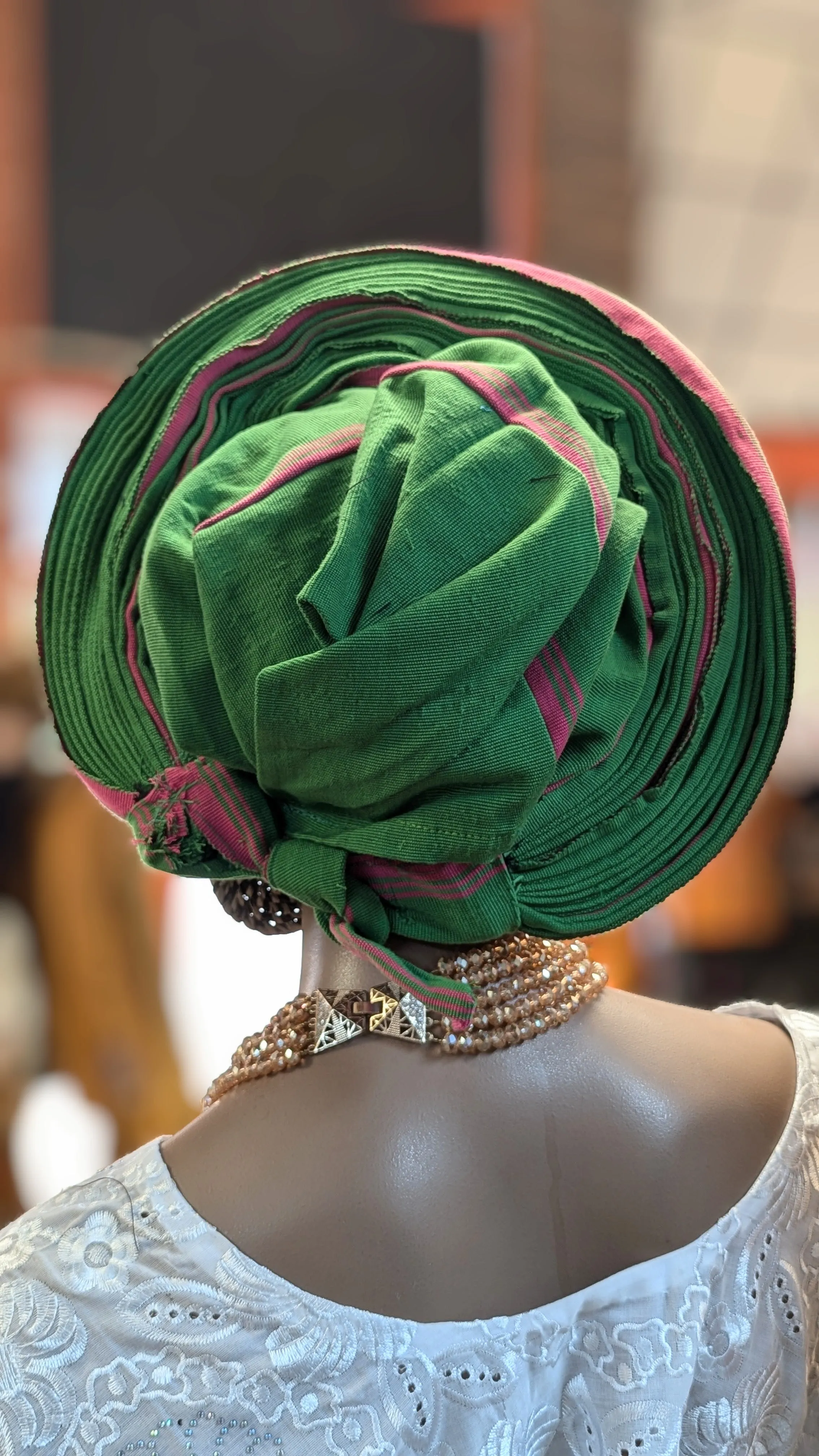 Dupsie's Abike Aso Oke Ready Gele Autogele Pre-tied Head wrap Hat DPAGPGS33