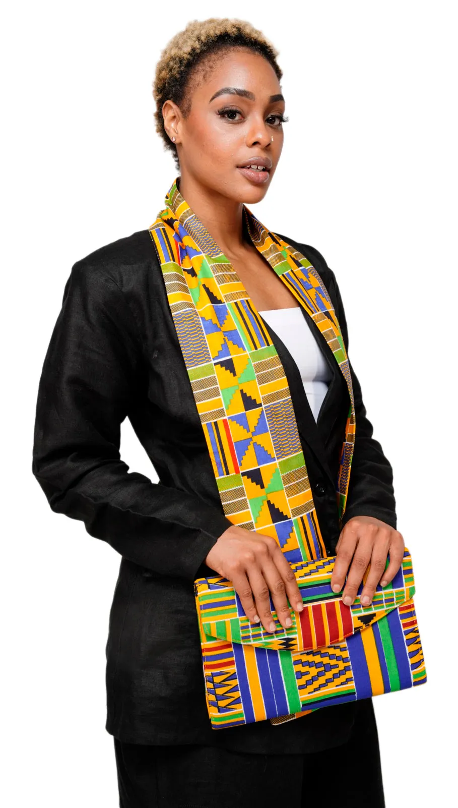 Dupsie's Akannipa Kente African Print Stole/Sash DP4075S