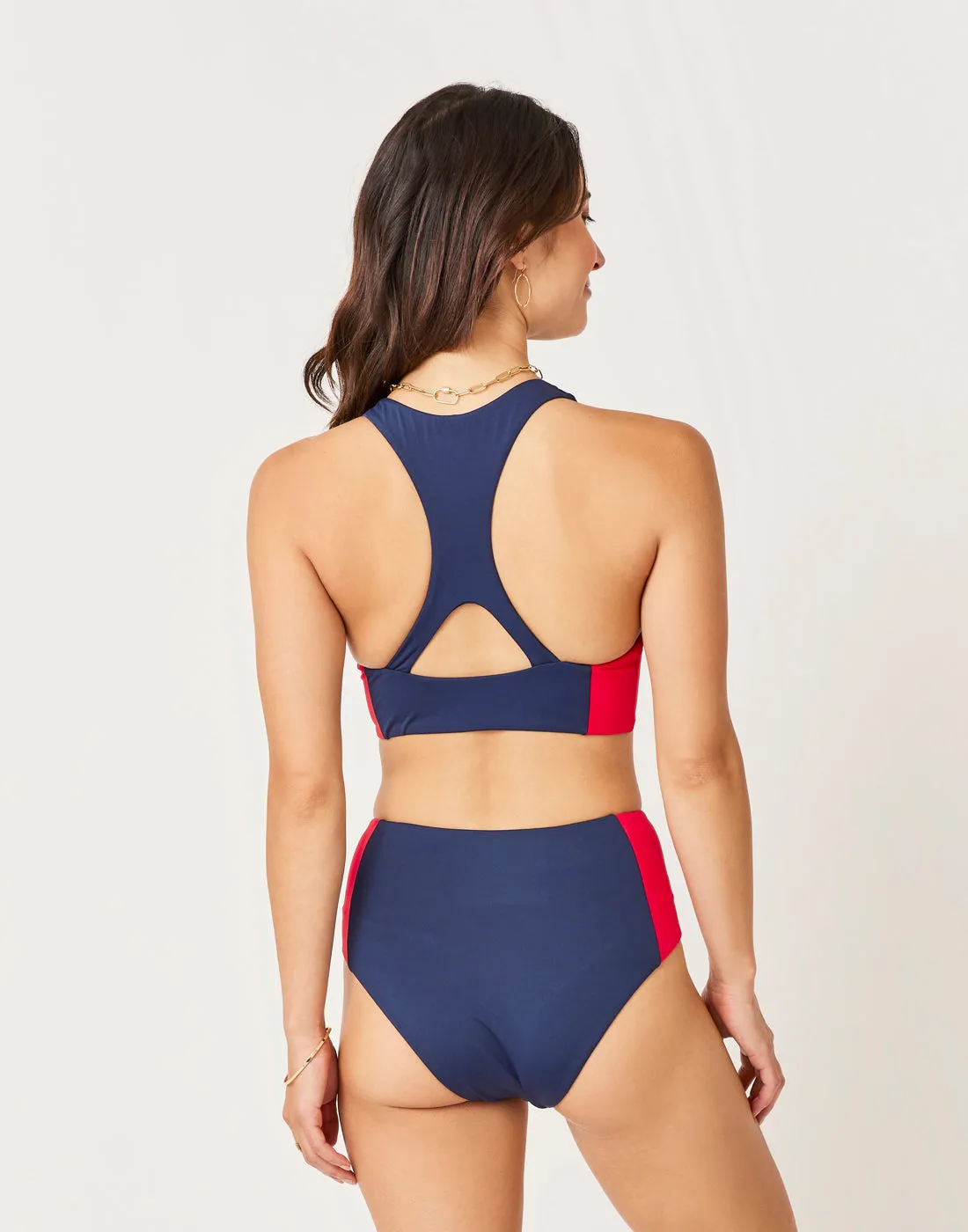 Erin Colorblock Bottom: Navy/Hot Red - FINAL SALE