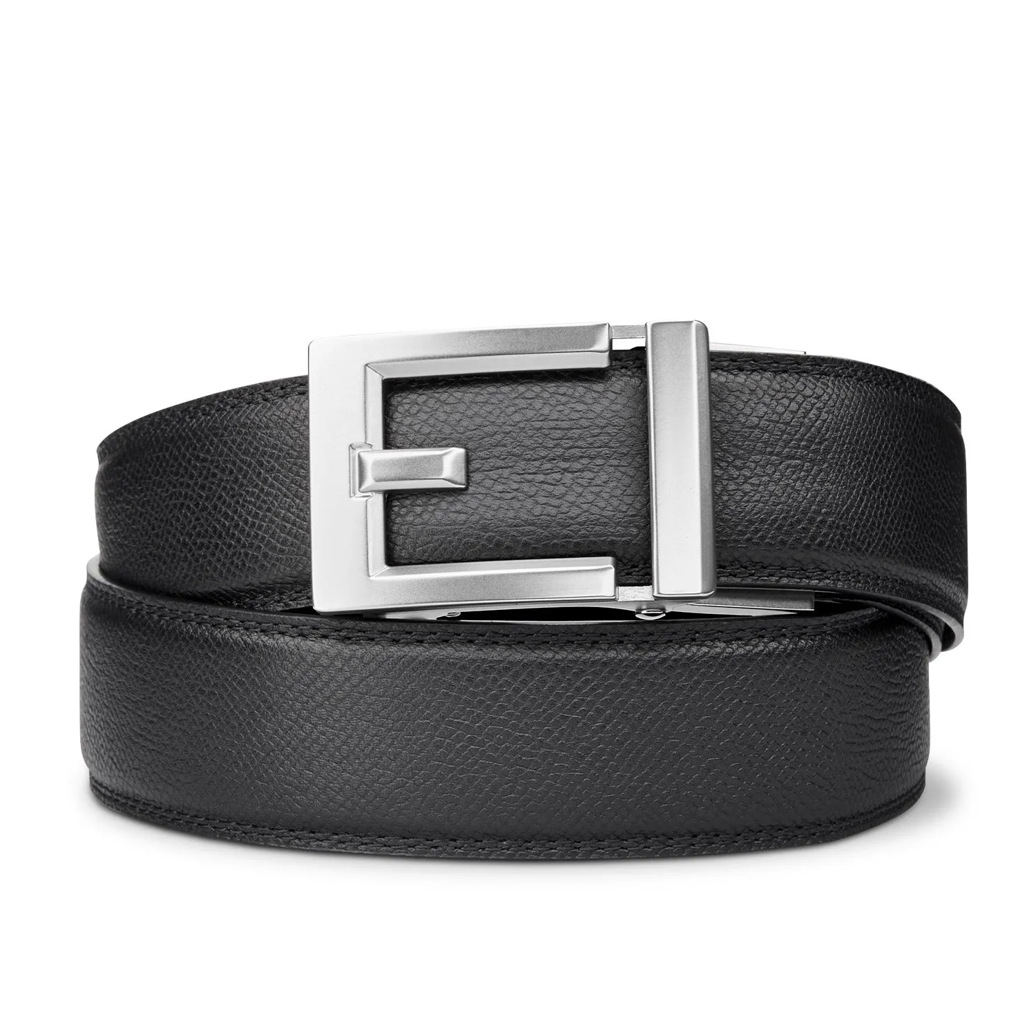 EXPRESS NICKEL BUCKLE | CLASSIC LEATHER BELT 1.37"