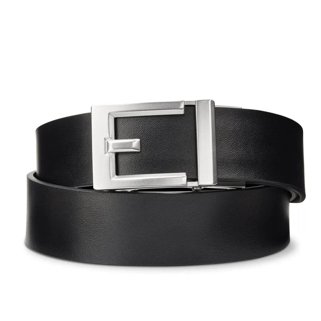 EXPRESS NICKEL BUCKLE | CLASSIC LEATHER BELT 1.37"