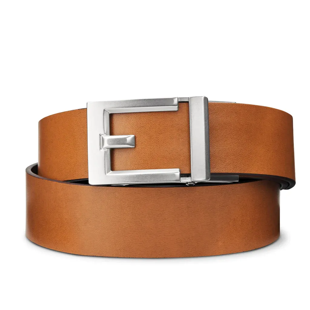 EXPRESS NICKEL BUCKLE | CLASSIC LEATHER BELT 1.37"