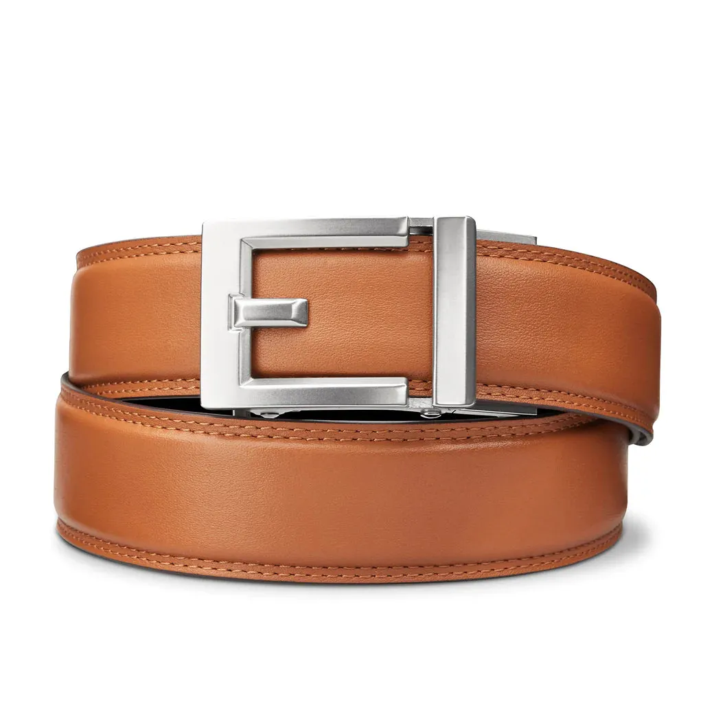 EXPRESS NICKEL BUCKLE | CLASSIC LEATHER BELT 1.37"