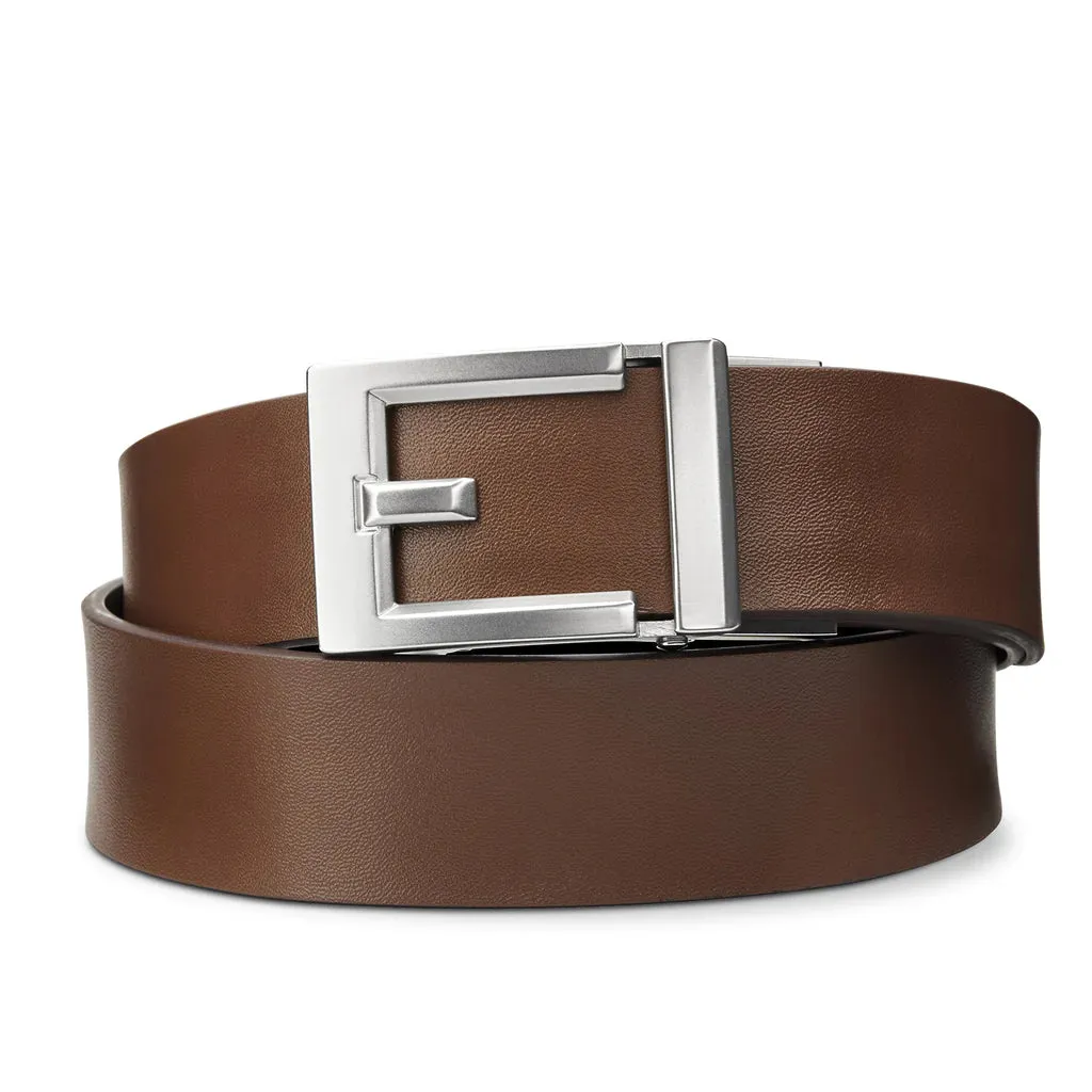 EXPRESS NICKEL BUCKLE | CLASSIC LEATHER BELT 1.37"