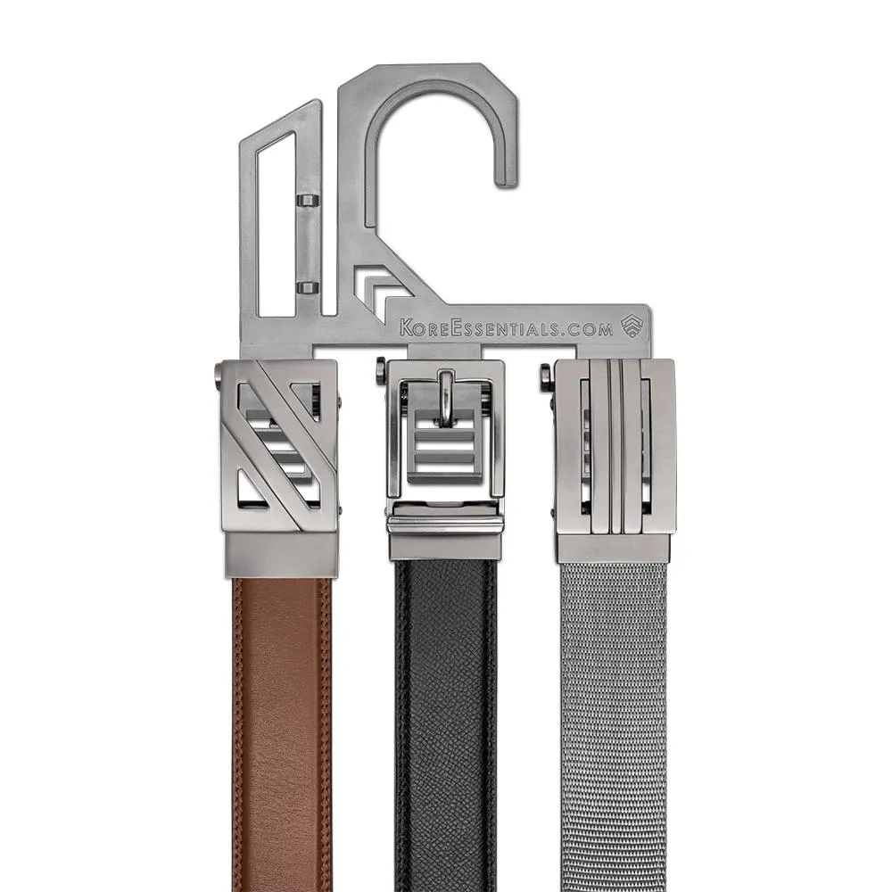 EXPRESS NICKEL BUCKLE | CLASSIC LEATHER BELT 1.37"