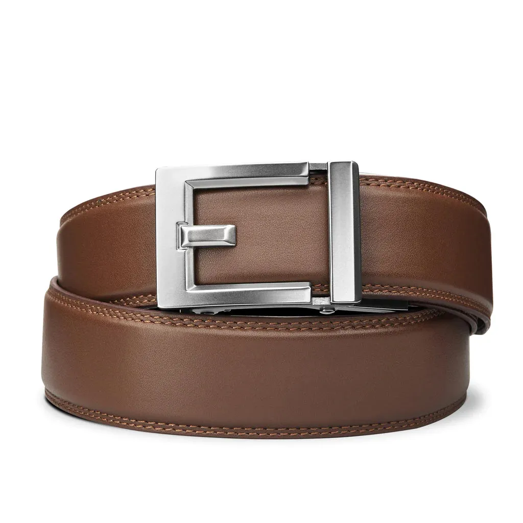 EXPRESS NICKEL BUCKLE | CLASSIC LEATHER BELT 1.37"