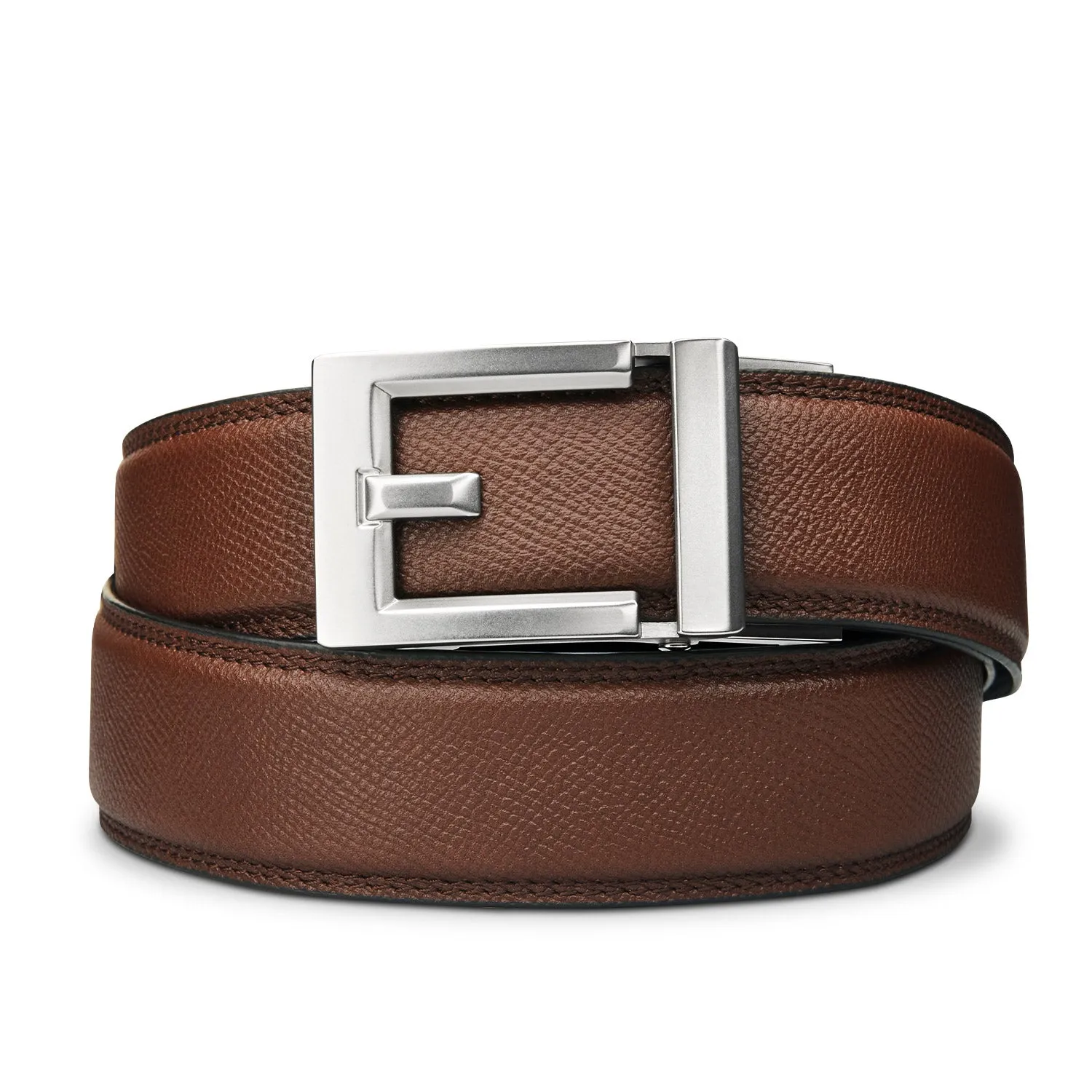 EXPRESS NICKEL BUCKLE | CLASSIC LEATHER BELT 1.37"