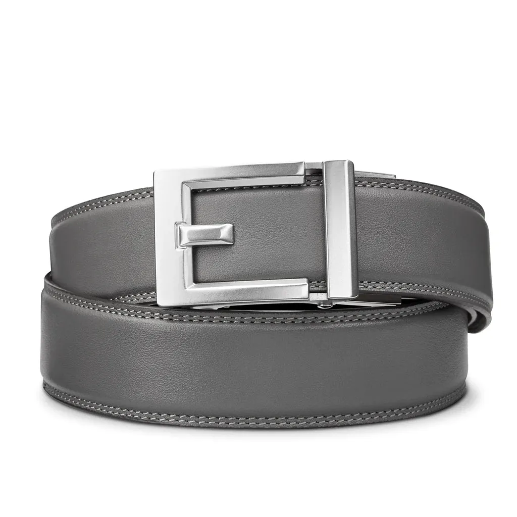 EXPRESS NICKEL BUCKLE | CLASSIC LEATHER BELT 1.37"