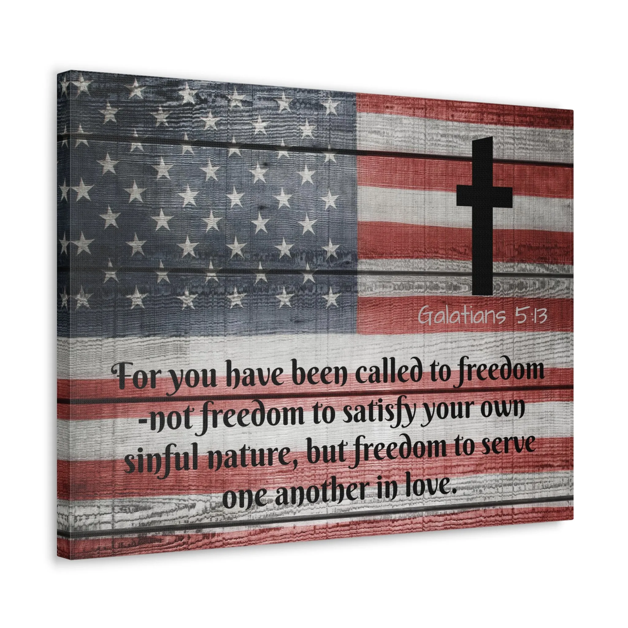 Faith and Freedom Christian Canvas