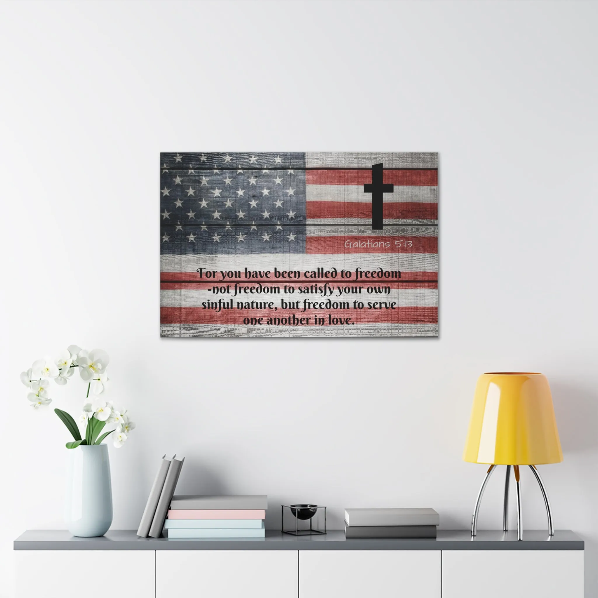 Faith and Freedom Christian Canvas