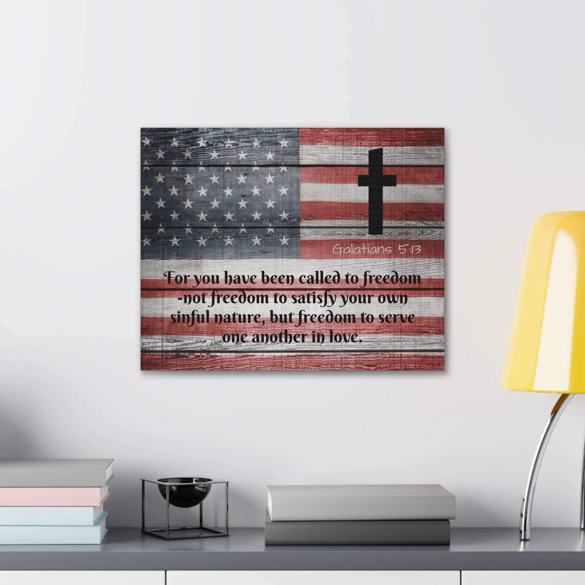 Faith and Freedom Christian Canvas