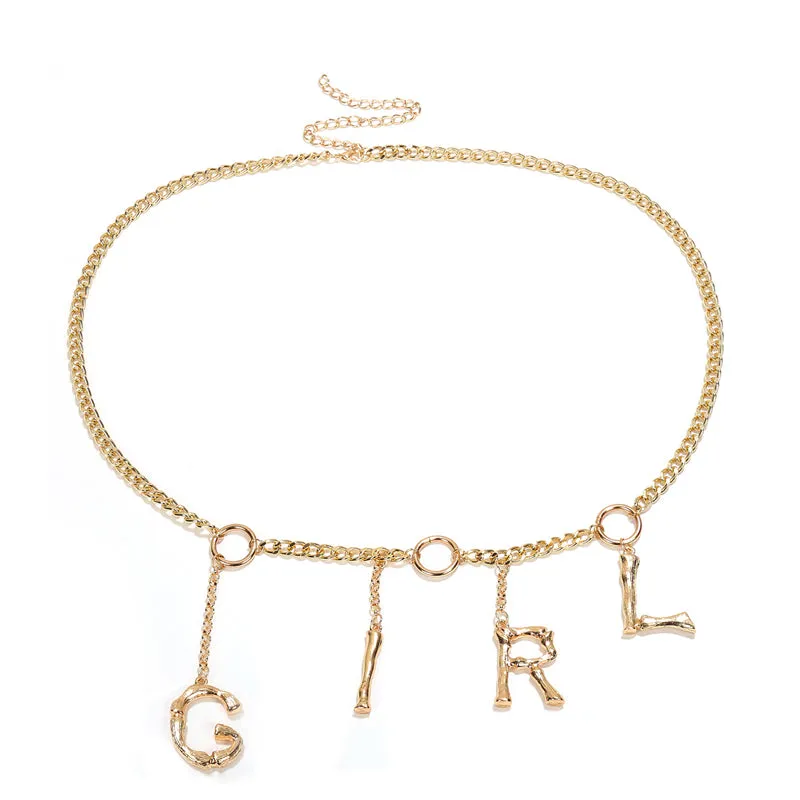 FASHION ''GIRL'' METAL WAIST CHAIN BY18025