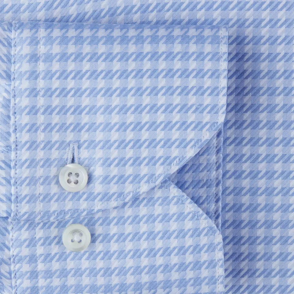 Fitted Body Light Blue Checked Shirt Art. 6023618401 103