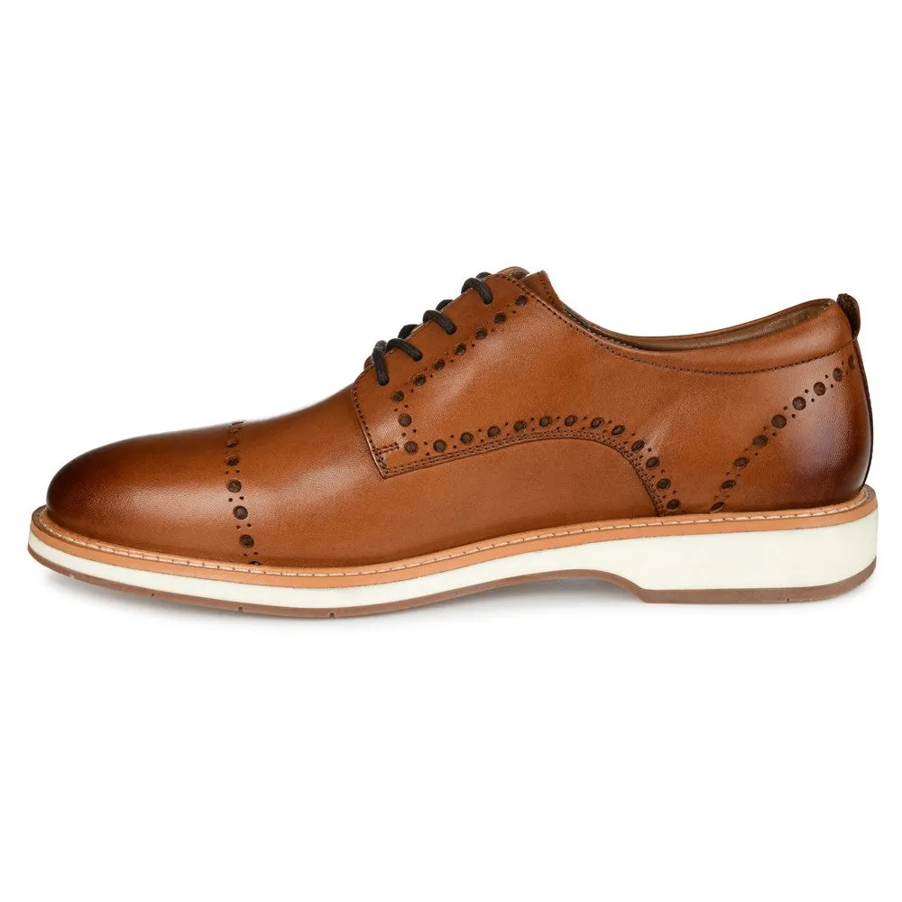 Fremont Thomas & Vine Men's Cap and Toe Oxford Shoes in Cognac Leather