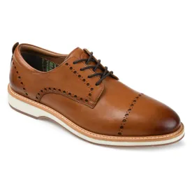 Fremont Thomas & Vine Men's Cap and Toe Oxford Shoes in Cognac Leather