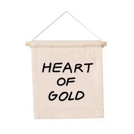 Heart of Gold Hang Sign by Imani Collective