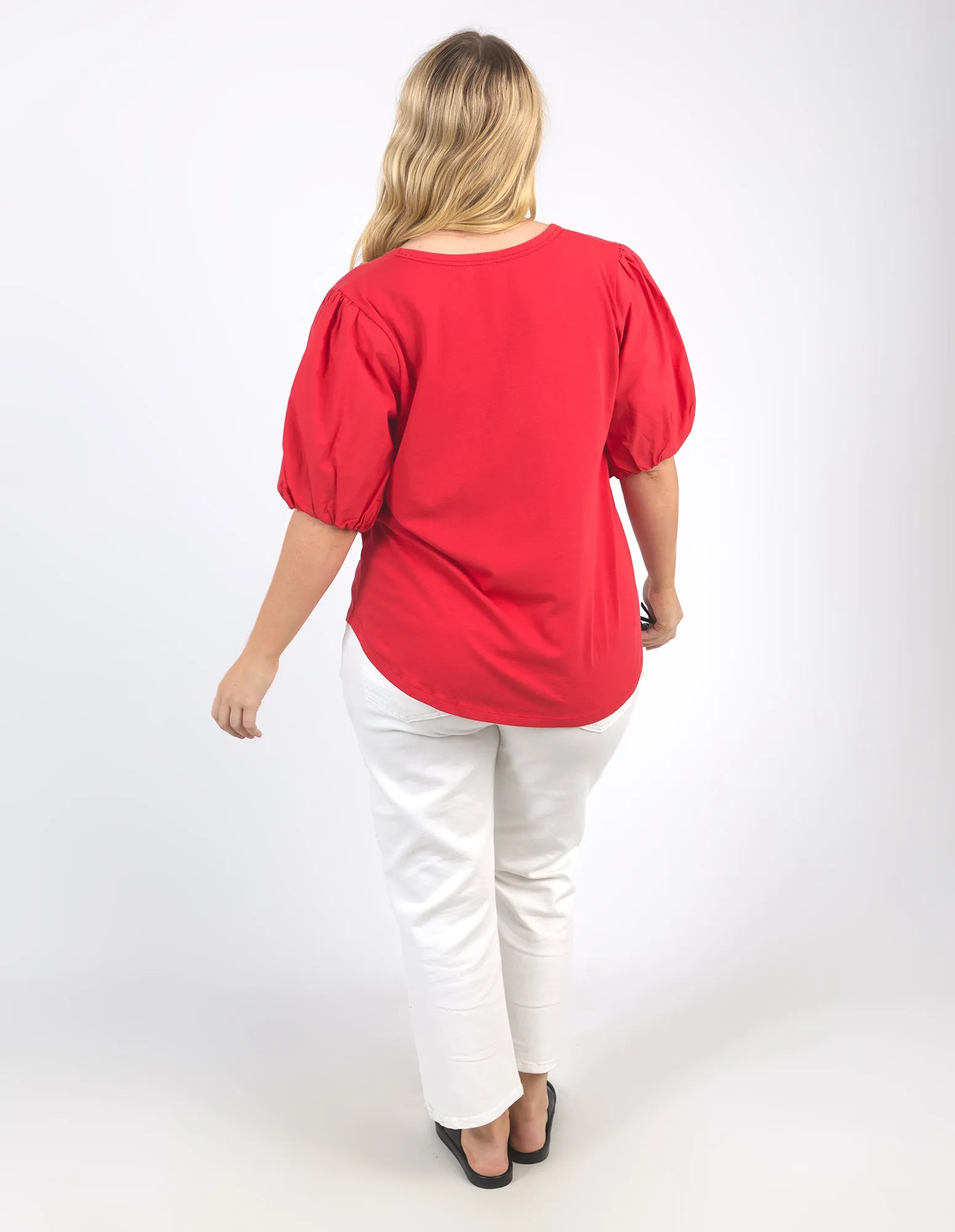 Joy Short Sleeve Tee Bittersweet Red