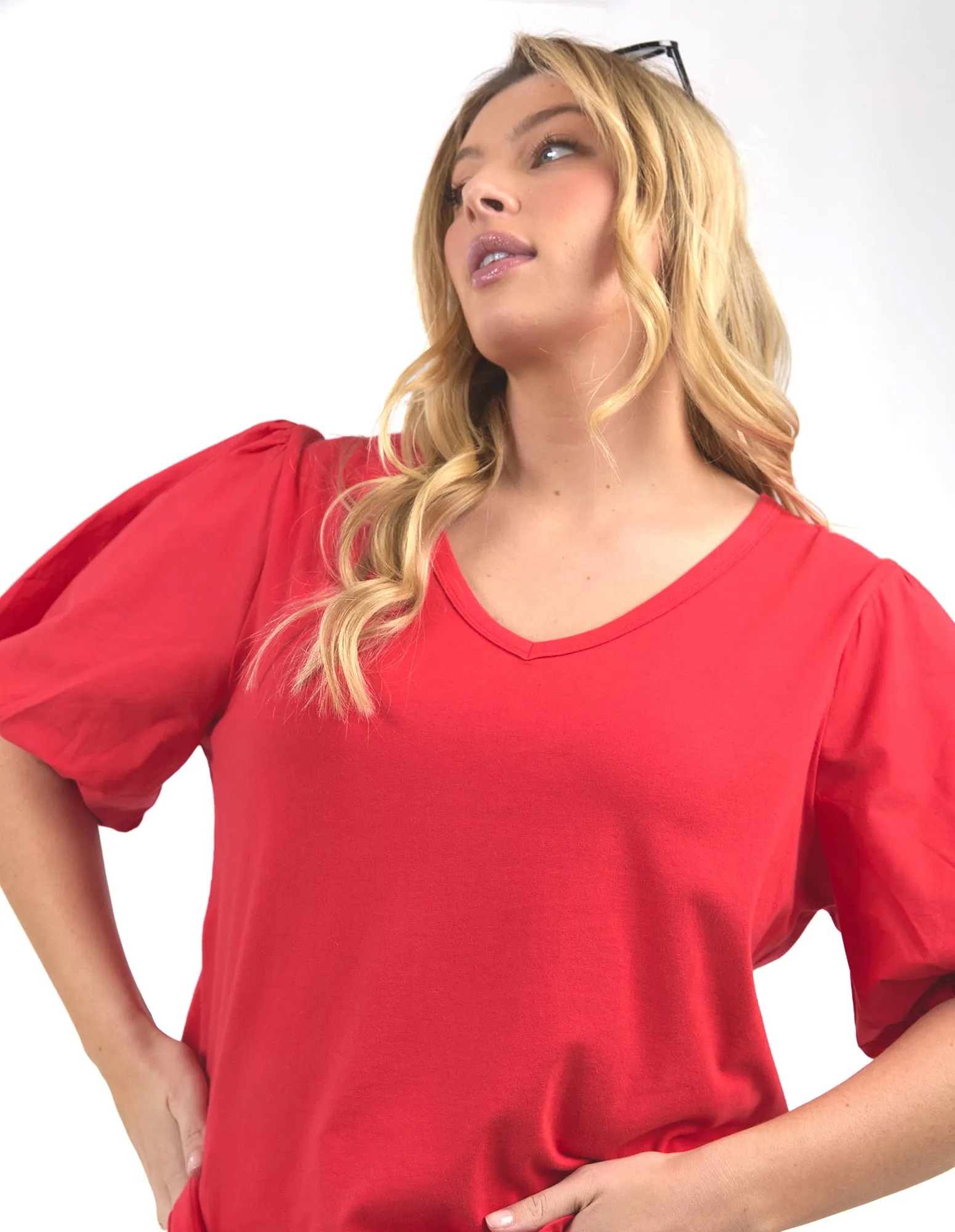 Joy Short Sleeve Tee Bittersweet Red